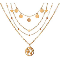 Jewels Galaxy Golden Golden Brass Multi Strand for Womens, gold, onesize (CT-NCKV-44164)