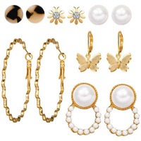 Jewels Galaxy Womens Fashion AAA AD Heart Round and Geometric Designs Stud Earrings Jewellery For Women & Girls (Design 15) (JG-PC-ERRG-191)