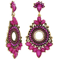 Nakabh Ethnic Gold Plated Oxidised Alloy Jhumki Earrings for Women Stylish (Design 02 (Pink))