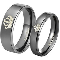 Yellow Chimes Rings for Women and Girls Promise Couple Rings | Valentines Special Proposal Couple Ring For Girls & Boys | Birthday Gift For girls and women Anniversary Gift for Wife (Black 13)