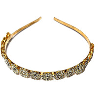 Pinoozclub Kundan Gold Plated Hair Band for Women and Girls/Bride (Diamond Jarkan)