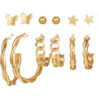 Jewels Galaxy Gold Plated Hoops Earrings Combo For Women/Girls (JG-PC-ERG-8655)