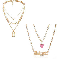 Jewels Galaxy Stylish Multi Layered Gold Plated Stunning Necklace For Women/Girls (Design 27)