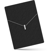 DREAMRAX Glittery Diamond Letter I Pendant with Shiny Silver Polish Chain