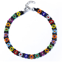 Prapti Handicrafts Beads Anklets Barefoot Jewelry/Foot Wear Payal for Women/Girls (Pack of 1) (black daisychain multi)