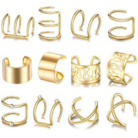 Jewels Galaxy Gold Plated Ear Cuffs Combo For Women/Girls (Style 1) (JG-PC-ERG-8658)