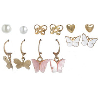 Jewels Galaxy Jewellery For Women Multicolor Gold Plated Earrings Combo (Style 3) (JG-PC-ERGW-8656)