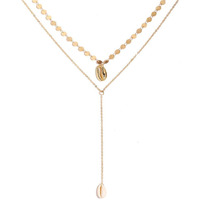 Shining Diva Fashion Womens/Girls Latest Multilayer Base Metal and Cubic Zirconia Western Neckpiece Neck Chain Necklace, (Golden, 12153np)