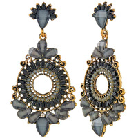 Nakabh Ethnic Gold Plated Oxidised Alloy Jhumki Earrings for Women Stylish (Design 2 (Black))