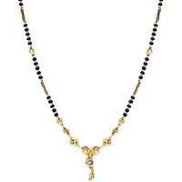 YouBella Gold Plated Jewellery Mangalsutra Pendant Necklace with Chain For Girls And Women (Style 1)