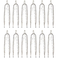 VAMA FASHIONS Silver Clip on Safety Sari Sadi Clip Brooch Waist Pleats Pallu Saree pins for women (silver saree pin for women)