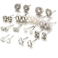 Jewels Galaxy Best Valentine Gifts: Copper Stud Earrings for Women (Silver) (JG-PC-ERGG-150)