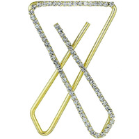 VAMA FASHIONS Stone X Safety Sari Brooch Draping Holding Heavy Sarees Pleats dresses Hijab Dupatta Scrafs saree pins for women (Golden saree pin)