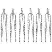 VAMA FASHIONS Silver Clip on Safety Sari Sadi Clip Brooch Waist Pleats Pallu Saree pins for women (saree pin for pleats)