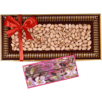FOOD LIBRARY THE MAGIC OF NATURE Diwali/Wedding Dry Fruits (Pista) Tray For Gifting - 399.168 Gm