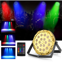 Gesto RGB Stage Par Light -DJ Light with Remote Control | UV 6in1 Color Uplightning Led Lights |Color Changing Party Disco Lights for Home Party,Birthday Party,Disco Show,Diwali Lights,Events(18 Led)