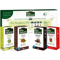 INDUS VALLEY Hair Strengthening pack (Amla, Reetha, Shikakai, Hibiscus Powder) | Beauty Gift Set | Gift for Your Best Friend, Lover, Girlfriend, Fiancee, Wife, Mother, Daughter on Diwali Gift, Christmas, Birthday, Anniversary, New year, Valentines Day, Mothers Day-GIFT PACK 30g* 4=120g -Gift Pack