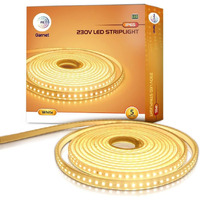 wipro Garnet 10 mtr LED Strip Light| 120 LEDs/mtr | Warm White | IP65-Waterproof | Flexible Rope Light for Outdoor & Indoor Decoration for Diwali, Christmas|Strip for Balcony, False Ceiling|Pack of 1