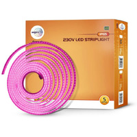 wipro Garnet 5 Meter Led Strip Light| 120 LEDs/Mtr | Pink | Ip65-Waterproof | Flexible Rope Light for Outdoor & Indoor Decoration for Diwali, Christmas|Strip for Balcony, False Ceiling|Pack of 1