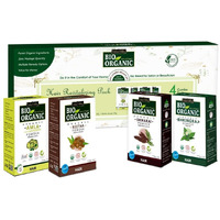 INDUS VALLEY Hair Revitalising Pack Amla, Shikakai, Reetha and Bhringraj Powder | Beauty Gift Set | Gift for Your Best Friend, Lover, Girlfriend, Fiancee, Wife, Mother, Daughter on Diwali Gift, Christmas, Birthday, Anniversary, New year, Valentines Day, Mothers Day-GIFT PACK 30g*4=120g -Gift Pack