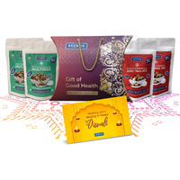 Keeros Healthy Diwali Sweets Gift Pack |Combo of 2 varieties of Tasty & Nutritious Sweet Snacks (Dry Fruits mixed) packed in a Premium Diwali Sweets Gift Box | Pefect Diwali Gift Item for Family