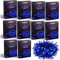 Gesto Blue Led Serial lights for decoration - String lights for home decoration,Fairy Lights | Christmas, Diwali Decoration Lights for balcony | Copper Wire Pixel Light (12 meter | Pack of 10)