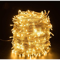 Gesto Warm White Led Serial String Lights  Waterproof Copper Wire Golden Lights for Home Decoration | Yellow Light for Diwali Decoration,Lights for balcony Outdoor,Christmas  (20 Meter | Pack of 1)