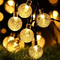 PESCA 100 LED Crystal Bubble Ball String Fairy Lights for Decortaion Diwali Christmas Light for Diwali Home Decorations Lighting (Warm White, 15 Meter)