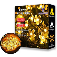 fizzytech Flower Fairy Lights 200 LED Warm White String Lights - 30 Meter for Parties, Birthdays, Diwali, Christmas, Navratri, and Lights of Home Decoration