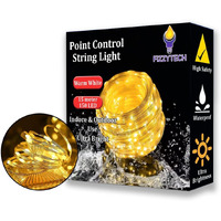 fizzytech Point Control 150 LED Warm White String Lights - 15 Meter Remote-Controlled for Parties, Birthdays, Diwali, Christmas, Navratri, and Lights of Home Decoration