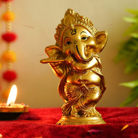 HC VILLA - Ganesha Statue Playing Bansuri for Diwali Decoration Items for Home Gifts