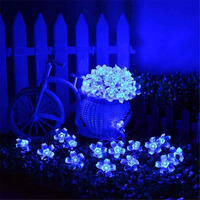 One94Store 42 Flower LED Made in India Silicon Flower Curtain String Window Festival Lights Indoor Outdoor Home Decoration Series for Diwali, Christmas, Wedding, Party, Home (12 Meter, Blue)