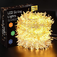 Gesto Warm White Led Serial String Lights  Waterproof Copper Wire Golden Lights for Home Decoration | Yellow Light for Diwali Decoration,Lights for Balcony Outdoor,Christmas  (19 Meter | Pack of 1)
