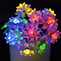 The Purple Tree Flower LED String Light for Christmas and Weddings (1pc, 20 Flower, 3mtr) Flower 3D Light, Christmas Light, Diwali Light, Romantic Light Decoration