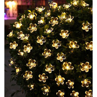 The Purple Tree Flower Led String Light For Diwali, Christmas And Weddings (1 Pc, 16 Flower, 3 Meters) Flower 3D Light, Diwali Light, Christmas Light, Romantic Light Decoration, Transparent