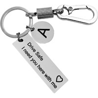 BAMALI Black Laser engraved Dad Gifts from Daughter/Son - Drive Safe Keychain We Love You Father Gifts Diwali Valentines Birthday Anniversary from Loved one. (Antique Heartbeat)