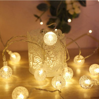 The Purple Tree Decorative Crystal Bubble Ball String LED Lights for Diwali Christmas Wedding - 3 Meter (1 pc, 20 Bulbs) Festive led Lights