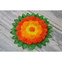 JH Gallery Handmade Artificial Flowers Rangoli Set Decoration Home Decor - Home and Pooja Room Decorative Floor Mats, Diwali Festive for Home Floor Decor