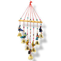 JH Gallery Handcrafted Rajasthani Wind Chime Door/Wall Hanging Decorative Showpiece/Wall Hanging/Home Decor/Home Furnishing/Diwali Gift/Corporate Gift (Peacock)