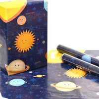 eVincE - Thoughtful Presentations Solar System Gift Wrapping Paper With Facts | 5 Sheets, 50 X 70 Cms | Birthday Astronaut Space Theme Christmas Diwali Gifts | Scrapbook Craft Papers
