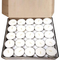 Pure Source India Unscented Wax Tealight Candles, Decoration Light Candle, Smok Less Gifting and Diwali Candles(Set of 50 Pieces)