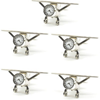 Saugat Traders Analog Table Clock Airplane Miniature Desk Clock Aeroplane Table Clock Paper Weight Showpiece for Office Desk | Diwali | New Year | Bulk Gifts for Corporate Clients
