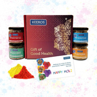 Keeros Healthy Diwali Gift Box with a variety of Sweet & Salted, Tasty & Nutritious Super Snacks in Beautiful Glass Jars Packed in Premium Gift Hamper | Diwali Corporate Gift for Employees & Clients