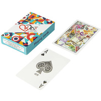 KAT 2 Pieces Playing Cards Pure Plastic 100% PVC Design I J Multicolour Pack Premium Deck for Bridge Rummy Poker Holi Diwali Taash Game Nights Party & Fun