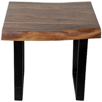 SMAART CRAAFTS Irish Solid Wood END Table for Living Room | Premium Live Edge Shape Side Table for Home | Acacia Wood, Natural Finish | Diwali Decorations