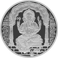 MAA SILVER 999 Purity Silver Ganpati/Ganesh Ji Coin/Sikka for Diwali|Dhanteras with Box for Gifting & Religious Use (20 Grams)