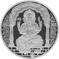 MAA SILVER 999 Pure Silver Ganpati/Ganesh Ji Coin/Sikka for Diwali|Dhanteras with Box for Gifting & Religious Use (2 Grams)