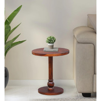 SMAART CRAAFTS Cuba Solid Wood END Table for Living Room | Living Room Furniture | Premium Side Table for Home & Kitchen| Provincial Finish, Pure SHEESHAM Wood| Diwali Decorations