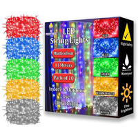 fizzytech Plastic Led Bulbs String Led Lights for Home Decoration for Diwali Decoration Items for Home Decor Lights of Home Decoration (11 Meter Set of 10 Multicolor)