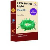 fizzytech 60 LED Rice Light for Decoration Strip and Series Light for Diwali Christmas Lights of Home Decoration, Bedroom Wedding, Birthday Party Patio - 20 Meter (Pack of 1, Green)